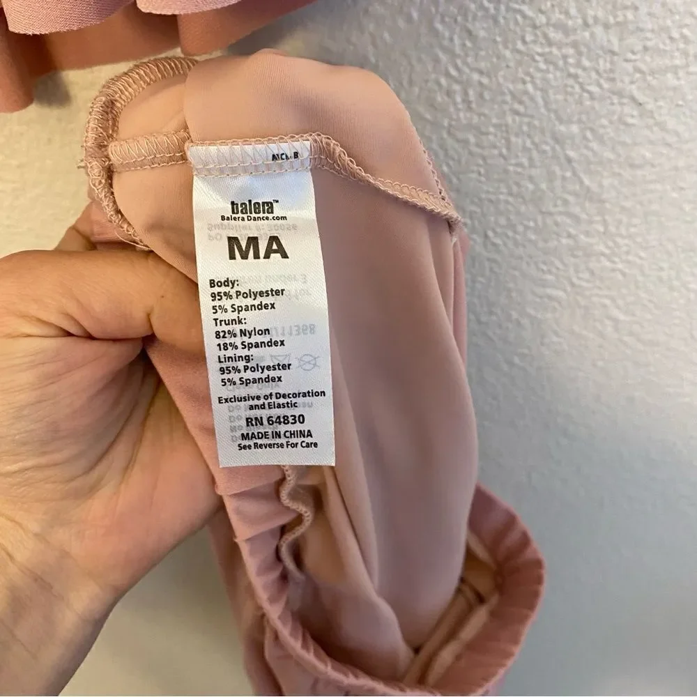 Weissman dance costume 2 piece top shorts mauve blush jersey MJ11368 adult MA